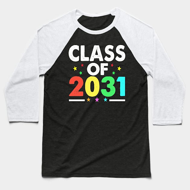 Class of 2031 First Day of School Baseball T-Shirt by Bao1991